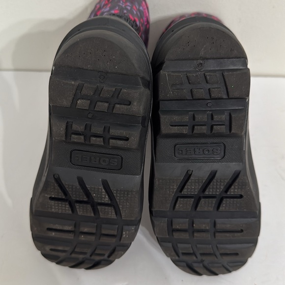 SOREL Youth Flurry All Over Print Winter Boots Size 3 Girls Weatherproof - Picture 9 of 13